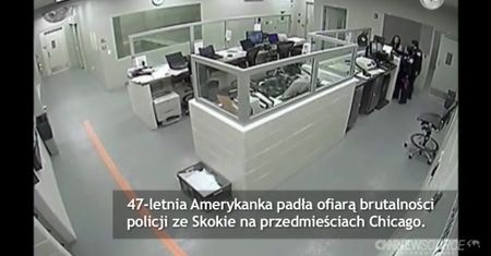Brutalne zachowanie policjanta w celi