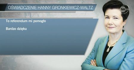 Gronkiewicz-Waltz o referendum