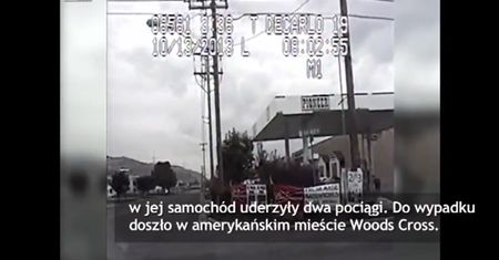 Samochód zderzył się z dwoma pociągami