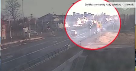 Nagranie z wypadku w Jadownikach