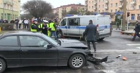 Wypadek z udziałem radiowozu