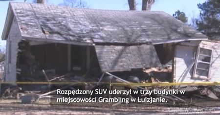 Śmiertelny wypadek - staranował 3 domy
