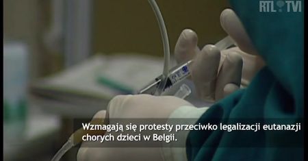 Protesty przeciwko eutanazji w Belgii