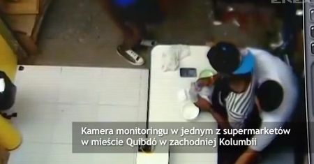 Nagranie zamachu w supermarkecie