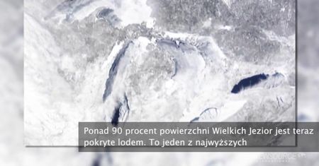 Wielkie Jeziora skute lodem