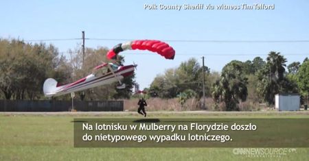 Samolot wleciał wprost w spadochron