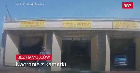 Nagły "wyjazd" z warsztatu. Kobieta krzyczał ile sił w płucach