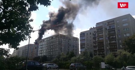 Warszawa. Pożar przy Modzelewskiego