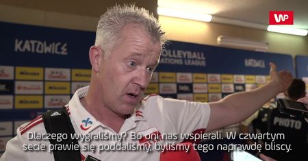 Vital Heynen śpiewał hymn Polski razem z kibicami. "Polacy są bardzo bystrzy! Publiczność w spodku była MVP meczu"