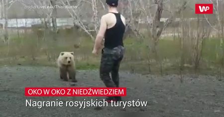 Bezmyśny turysta. Nagranie z Rosji