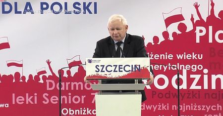 Jarosław Kaczyński podczas konwencji PiS w Szczecinie. "Odrzucamy eksperymenty kosztem dzieci"