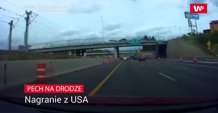 Pech na drodze. Zobacz nagranie z autostrady