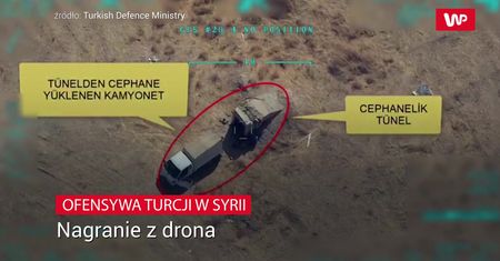 Ofensywa Turcji w Syrii. Nagranie z drona