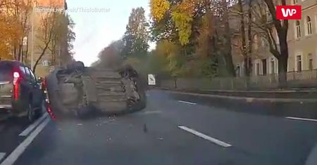Przeliczył się. Nagranie wypadku w Rosji