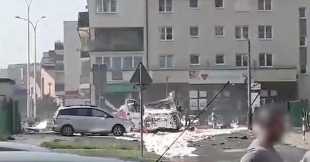 Eksplozja samochodu z gazem w Warszawie