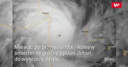 Kenneth uderzył w ląd. Zobacz zdjęcia satelitarne