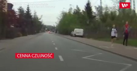 Cenna czujność. Nagranie kierowcy