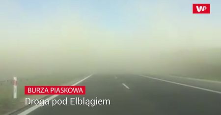 Burza piaskowa pod Elblągiem