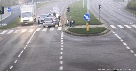 Zasnął na skrzyżowaniu w Olsztynie. Nie był pijany