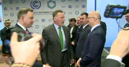 Spotkanie Dudy z Terminatorem. Schwarzenegger w Katowicach