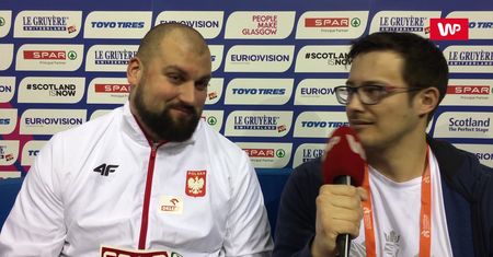 HME Glasgow 2019. Michał Haratyk słuchał hymnu i odbierał medal... w korytarzu. "Było dość kameralnie"