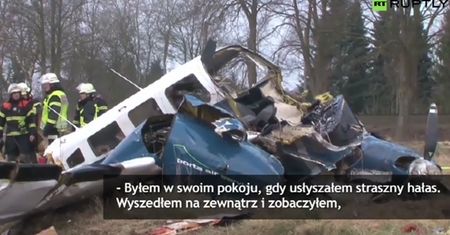 Iracki uchodźca pomógł poszkodowanym w wypadku samolotu w Niemczech