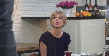 Poddenerwowana Mołek podczas nagrania "Dzień Dobry TVN"