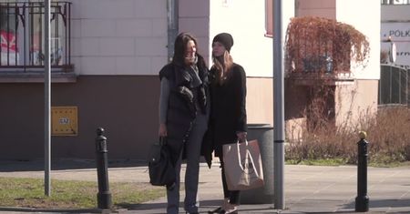 Wystylizowana Rusin z Igą na mieście