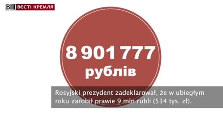 Deklaracja majątkowa Władimira Putina