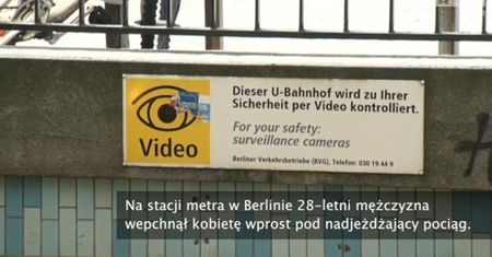 Berlin: 28-letni mężczyzna wepchnął 20-latkę wprost pod pociąg metra