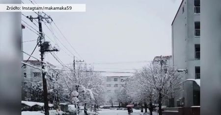 Ostrzeżenie przed burzami śnieżnymi w Japonii