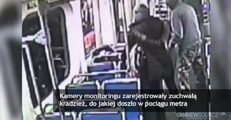 Zuchwała kradzież i pobicie w metrze