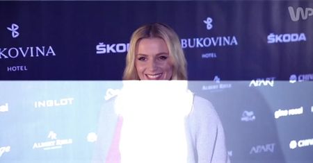 Halina Młynkova na pokazie mody Tomasza Ossolińskiego
