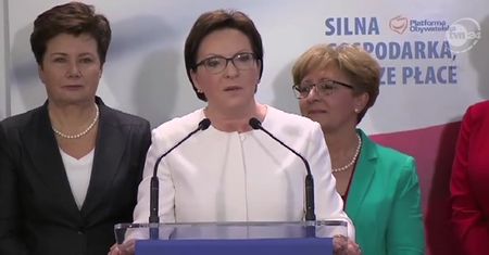 Ewa Kopacz po ogłoszeniu wyników sondażu