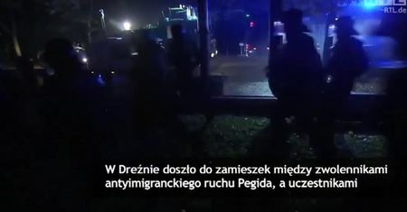 Nocne zamieszki w Dreźnie