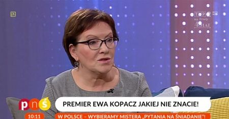 Ewa Kopacz ociepla wizerunek w telewizji śniadaniowej