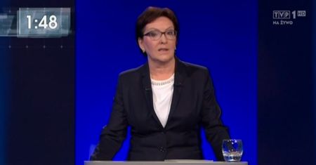 Ewa Kopacz podczas debaty