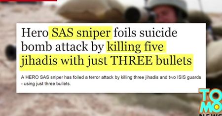 Snajper SAS trzema strzałami wyeliminował pięciu terrorystów IS