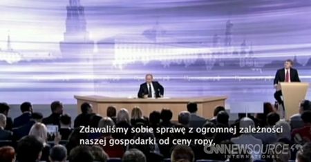 Doroczna konferencja Władimira Putina w Moskwie. "Szczyt kryzysu już za Rosją"