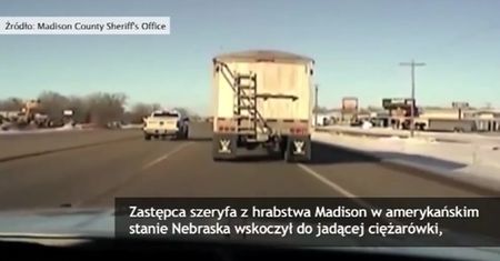 Ciężarówka jechała 20 kilometrów z nieprzytomnym kierowcą
