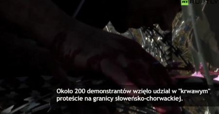 "Krwawy" protest przeciwko zasiekom na granicy słoweńsko-chorwackiej