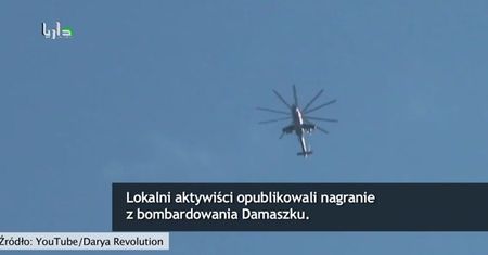 Nagranie z bombardowania Damaszku