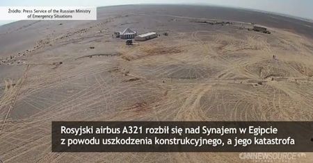 Egipskie media: przyczyną katastrofy A321 była eksplozja silnika