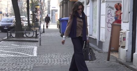 Stylowa Rusin wychodzi ze studia "Dzień Dobry TVN"