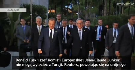 Kłopoty Tuska i Junckera w Turcji - wylatuje po nich samolot z Brukseli