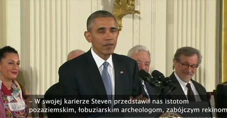 Prezeydent chciał nagrodzić Spielberga - przerwal mu telefon