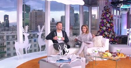Kuźniar w dresach w "Dzień Dobry TVN": nogi mogą być na kanapie