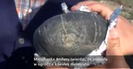 Niezwykłe znalezisko - meteoryt spadł do ogrodu