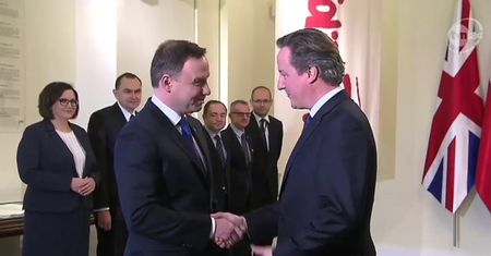 Duda przyjmuje Davida Camerona w Pałacu Prezydenckim