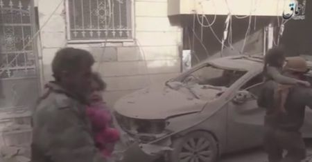 Skutki rosyjskich bombardowań w Syrii